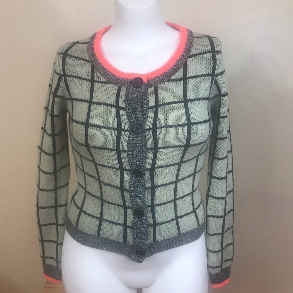 S Cardi Grey/Green by Numph of Anthropologie GUC - Picture 1 of 4